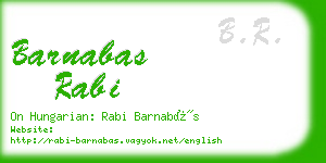 barnabas rabi business card